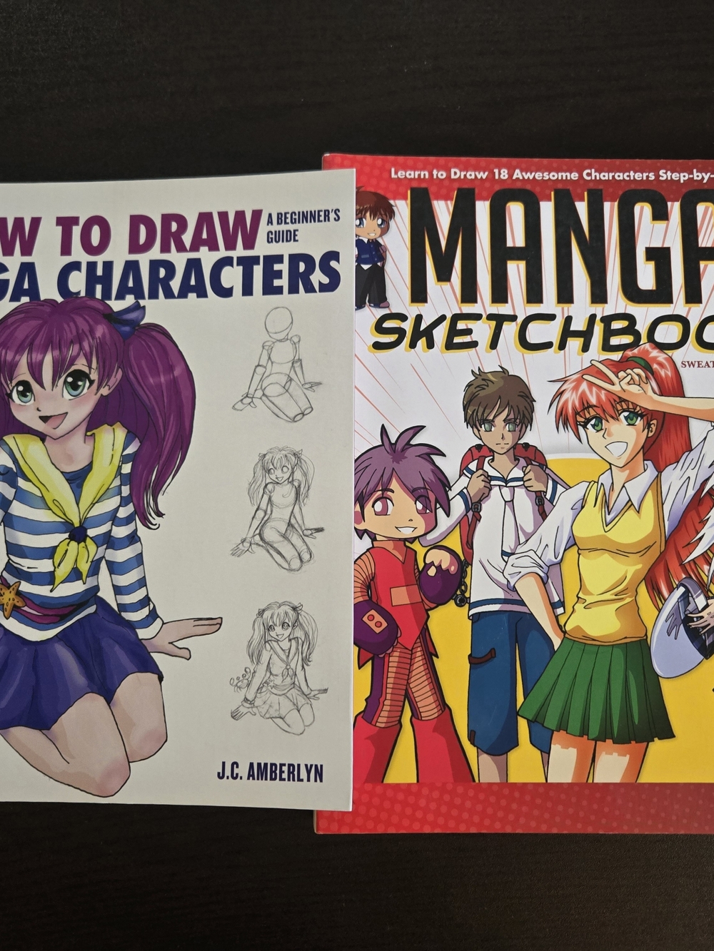 How to Draw Manga Characters + Manga Sketchbook - Bundle of 2